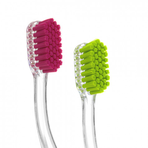 Набор зубных щеток Revyline SM6500 Duo Crystal, Light green & Pink